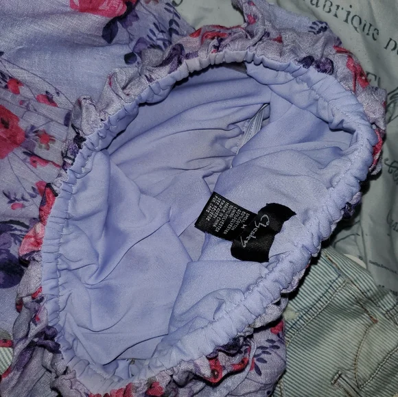 *SOLD* 5 for $20 | Chesley Strapless Ruffle Top Floral Dress with Knitted Belt - Picture 9 of 11